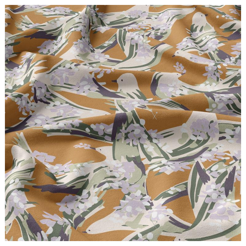 Printed Viscose OIZEA Brown / Green